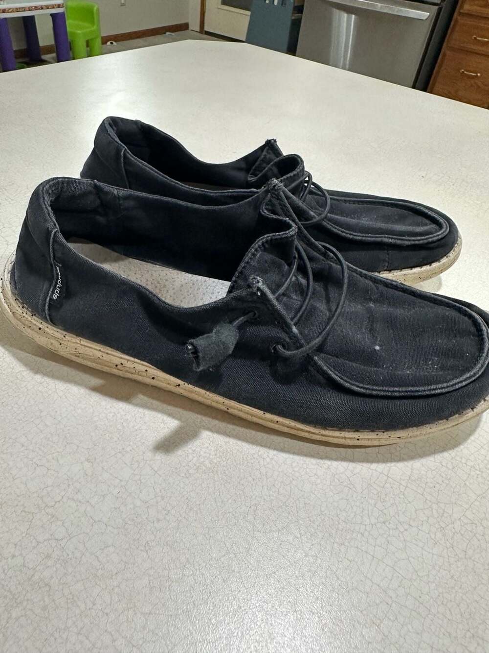 Hey Dude Women's Wendy L Black US 10 Casual Lightweight Comfort Shoes Loafers